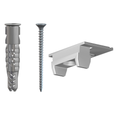 Newly ceiling clamp, screws, wall plugs