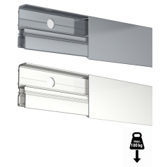 NEWLY picture rail R70, white matt, 2 metres